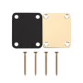 thumbnail image 1 of Gold Neck Plate with 4 Screws Replacement Part for Strat Electric Guitar, 1 of 5