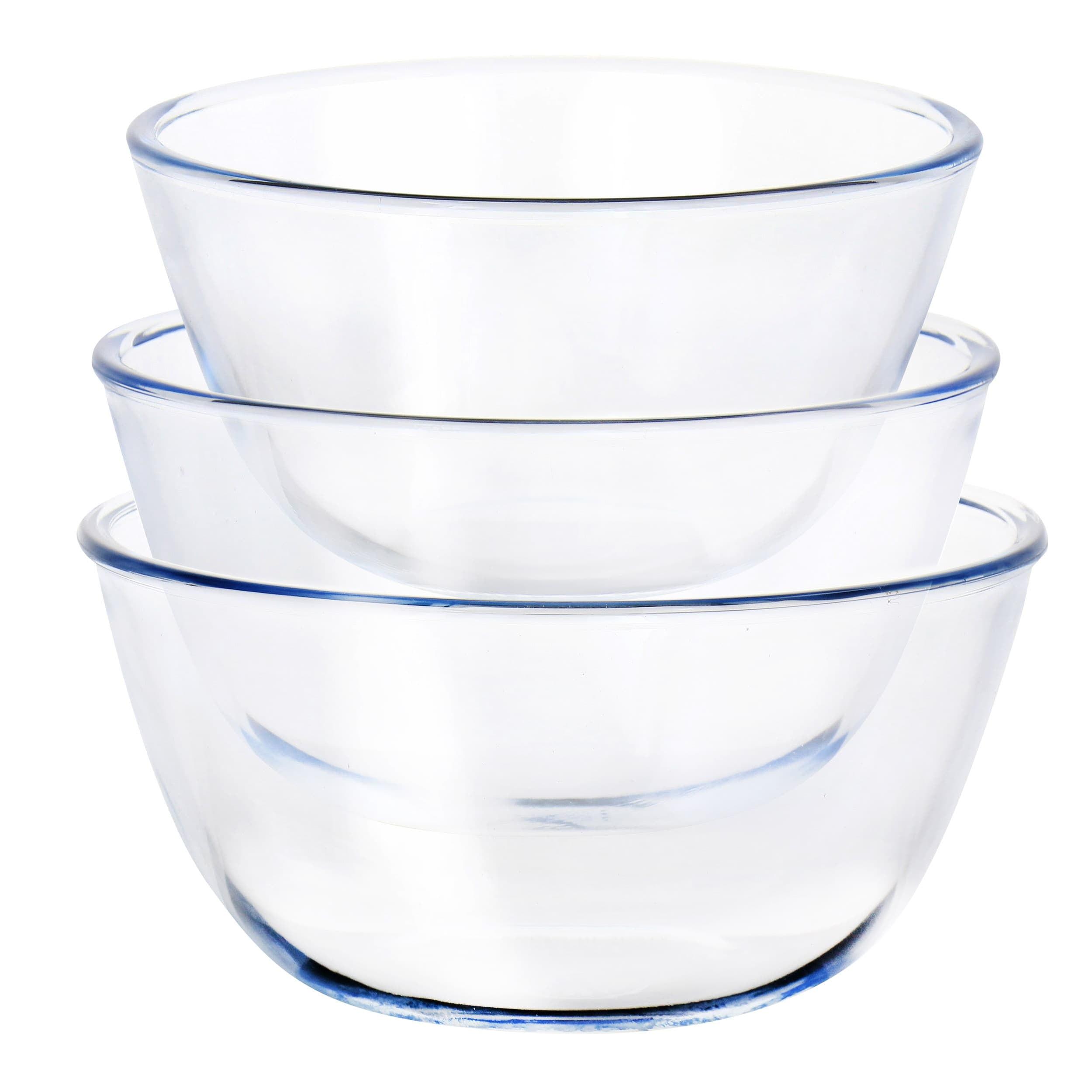 Martha Stewart Summersol 6 Piece, 67.6 oz, 50.7 oz, 33.8 oz Borosilicate  Glass Mixing Bowl w/ Lids