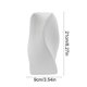 thumbnail image 2 of Jarrón de Mesa de Comedor de Vidrio Plástico con Apariencia de Cerámica 9x9cm, Decoraciones de Mesa de Boda No Frágil Pieza Central para Estantería Regalo de Casa Diseño de Rayas Blancas, 2 of 7