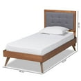 thumbnail image 4 of Baxton Studio Walnut Brown Finished Wood Twin Size Platform Bed, 4 of 19