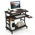 thumbnail image 1 of Giantex Mobile Computer Desk, Study Writing Desk w/Pull-out Keyboard Tray, Perfect for Home & Office, 1 of 7