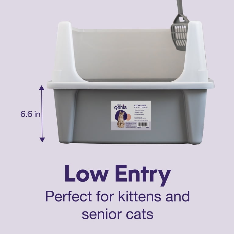 Litter Genie XX-Large Cat Litter Box, High-Sided Scatter Shield photo 5