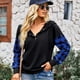 thumbnail image 3 of S Sudadera con capucha y cuello con botones para mujer, jersey de manga larga, sudaderas con cordón, 3 of 5