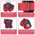 thumbnail image 6 of Knee Pads for Kids Elbow Pads Set Toddler Protective Gear Knee Pads for Girls Boys with Wrist Guards Red,2 x knee pads 2 x elbow pads 2 x wrist pads,Red, 6 of 6