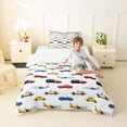 thumbnail image 2 of Castle Fairy City Vehicle Pattern Twin Comforter Sets 3-Piece for Teens, Airplane Print Bedding Set for Bedroom, Red Blue, 2 of 6