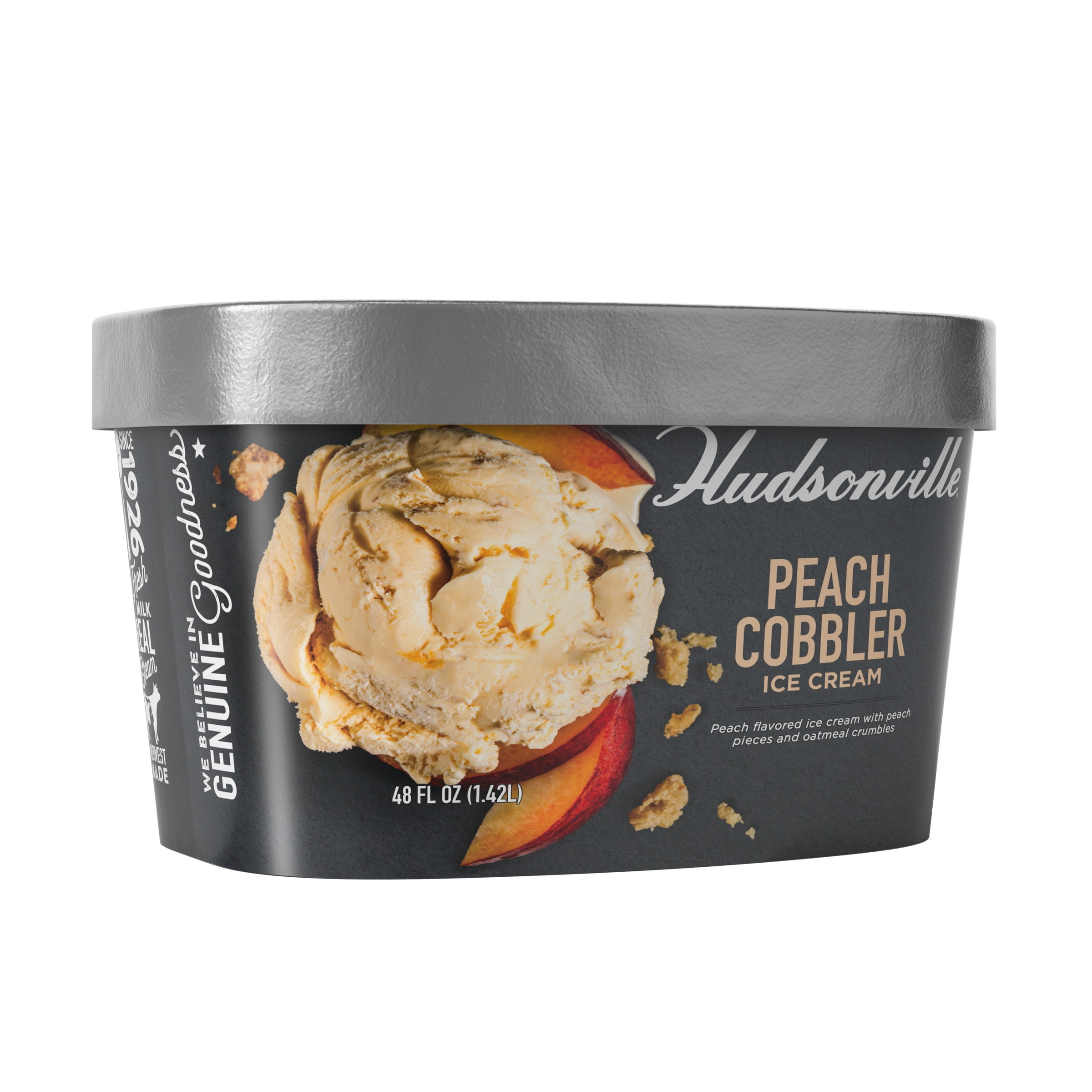Hudsonville Peach Cobbler Ice Cream, 48 fl oz, 1 Count