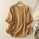 thumbnail image 1 of mfyjkho Tops Para Hacer Ejercicio, Blusa De Mujer Con Cuello En V, Manga 3/4 Y Encaje Bordado De Imitación De Lino Tops Para Hacer Ejercicio Para Mujer L, 1 of 8