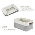 thumbnail image 4 of DECOMOMO Paniers de Rangement pour Étagères Bacs de Rangement Durables Petits (Gris et Blanc, Lot de 6), 4 of 6