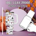 thumbnail image 3 of Halloween Gifts for Women Men, Black Spooky Tumbler 40 Oz With Handle and Straw, Neon Halloween Item Stainless Steel Vacuum Insulated Cup, Funny Halloween Decorations Gifts, 3 of 5