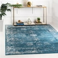 thumbnail image 1 of Unique Loom 3141399 6 x 6 ft. Casino Sofia Square Rug, Blue, 1 of 4