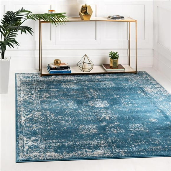 Unique Loom 3141399 6 x 6 ft. Casino Sofia Square Rug, Blue