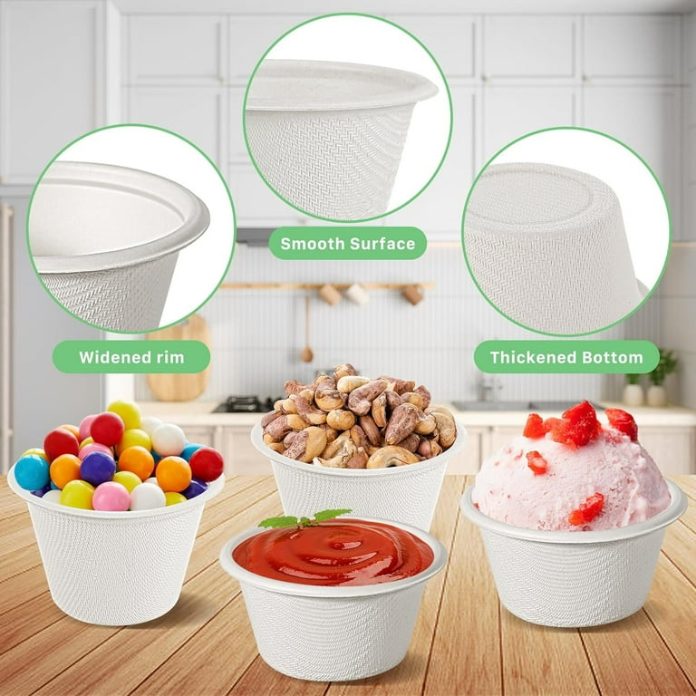 LEXININ 1000 Pack 1oz Paper Souffle Cups - White Condiment Cups For Samples 946151