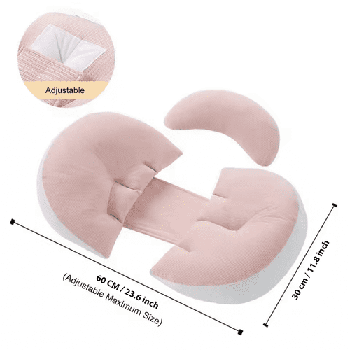 ShadeMart Adjustable Maternity Pillow, Blue Wedge for Back & Belly Support - Lightweight & Cool Travel Pillow