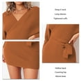 thumbnail image 4 of Mini Vestido De Punto Sin Espalda Para Mujer, Manga Larga, Sin Espalda, Para Cóctel, Otoño E Invierno, 4 of 5