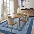 thumbnail image 3 of Printed Rug with Braided Pattern on it, Washable 9x12 Rugs for Living Room Non Slip Soft Non Shedding Bedroom Rug Low Pile Stain Resistant Carpet for Nursery Dining Room Classroom, 3 of 9