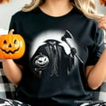 thumbnail image 2 of Headless Horseman Spooky Portrait T-Shirt, Horror Villain Theme Halloween Tee, 2 of 5