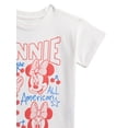 thumbnail image 6 of Minnie Mouse Toddler Graphic Americana Crewneck Tee with Short Sleeves, Sizes 12M-5T, 6 of 6