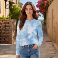 thumbnail image 4 of Endives Womens Long Sleeve Shirts Long Sleeve Crew Neck Shirts Gradient Color Basic Tee Soft Tops Blouse Womens T Shirts, 4 of 7