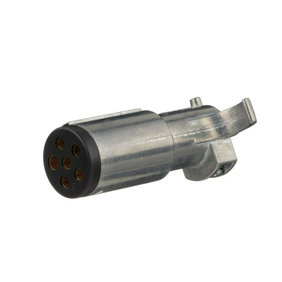 Pollak 6P-100V 6-Pole Round Metal Trailer End Plug