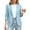 Blue, variant on Women's 3/4 Sleeve Blazer Jacket Tailored Fit Lapel Collar Ruched Cuff One Button Work Office Suit Coat for Interview Teacher Outfits, White, XL