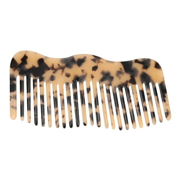 Peine de cabello de simplicidad irregular 1 Pc Marrón claro Hoja de acetato