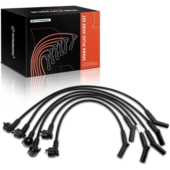 A-Premium Ignition Spark Plug Wires Set of 6 Compatible with Ford Ranger, Aerostar & Mazda B3000, 1995 1996 1997, 3.0L, Replace# F5PZ12259A