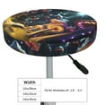 thumbnail image 7 of Picia Purple Glowing Mushroom pattern Round Stool Covers Comfy Seat Covers Stretch Removable WashableChair Slipcover Round Bar Chair Cushion Cover-12 inch, 7 of 7