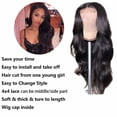 thumbnail image 5 of DOPI Front Lace Wig, Medium Split Large Wave Long Curly Hair, Glue Free Heat-resistant Fiber Lace Wig, Black Women's Wig, Suitable For Fashionable Women, 5 of 5