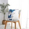 thumbnail image 7 of Wukai Blue Flying Butterflies Premium Polyester Fleece Pillow Covers with Hidden Zipper Closure,Luxuriously Soft and Durable-20"x20", 7 of 7