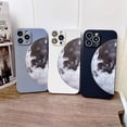 thumbnail image 5 of Compatible for iPhone 13 Pro Max 6.7 Inch Moon Case, The Cool Night Moon Pattern Design Case for Women Girls Men Soft TPU Shockproof Camera Protective Back Cover Case - Black, 5 of 6