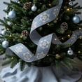 thumbnail image 4 of Snowflake Glitter Satin Wired Ribbon,Christmas Ribbons for Crafting,1.5 Inch X 10Yards Christmas Ribbon for Gift Wrapping Christmas Sewing Diy Crafts Supplies, 4 of 6