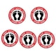 thumbnail image 1 of 2x Paquete de 5 calcomanías para piso de distanciamiento , de señalización de piso de seguridad, mantiene una distancia de 6 pies, anti perfecl distanciamiento social pegatinas, 1 of 8