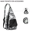 thumbnail image 2 of Horror Skeleton Sling Backpack - Gothic Skull with Snake & Moon Print Crossbody Bag, Multi-Pocket Anti-Theft Design, 2 of 4