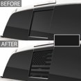 thumbnail image 2 of BOGAR TECH DESIGNS Rear Middle Window Distressed American Flag Vinyl Decal Sticker Compatible with and Fits Tacoma 2016-2021, Matte Black, 2 of 4