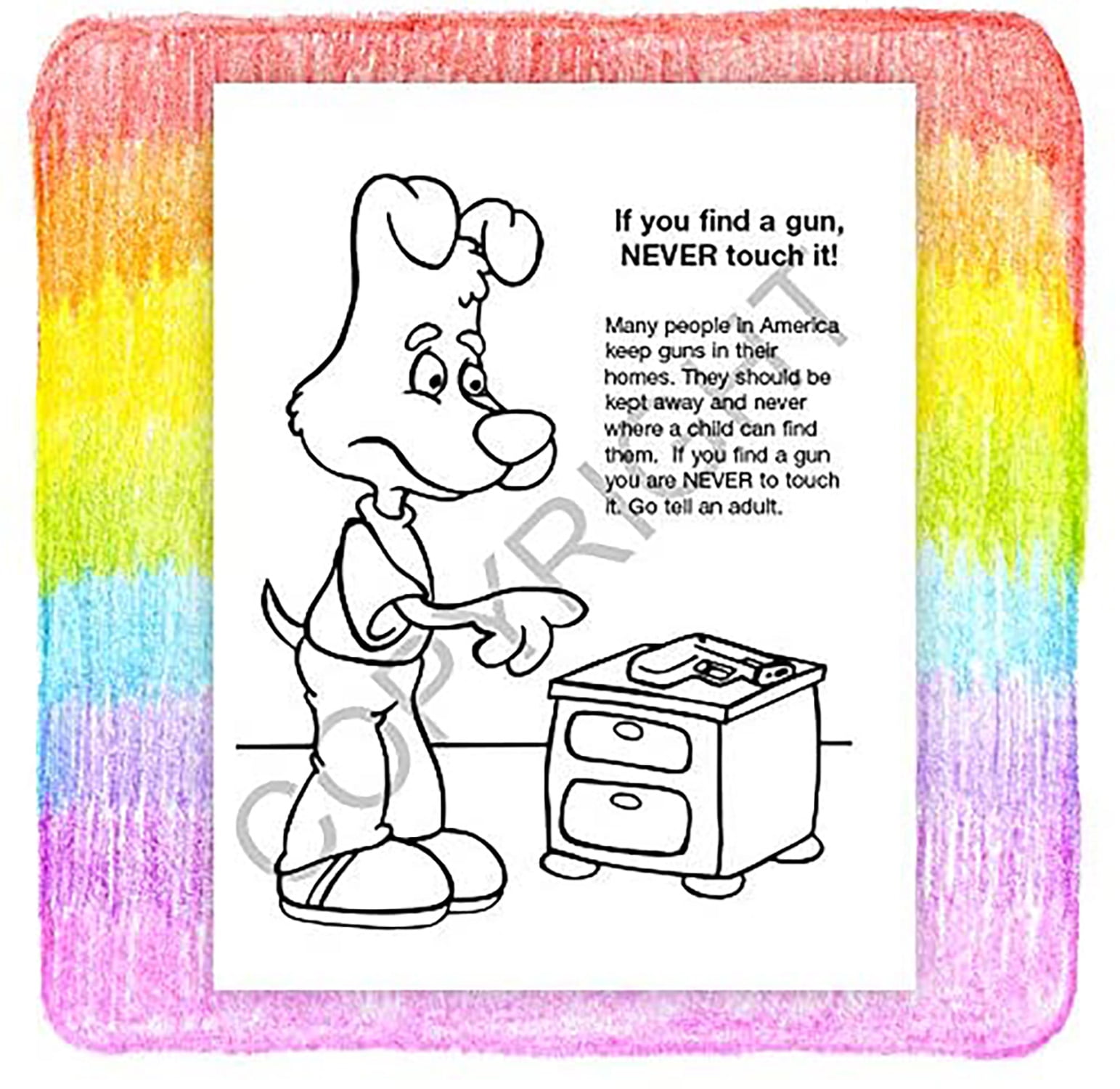 25 Pack - Don't Play with Guns - Kid's Gun Safety Coloring & Activity Books