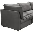 thumbnail image 6 of Maklaine Contemporary Velvet Modular Sectional with Deep Channel Tufting in Gray, 6 of 11