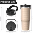thumbnail image 4 of Modern 30oz Handheld Travel Tumbler with Handle – Double Wall Stainless Steel Insulated Cup, Flip Straw Lid, Leak-Proof & BPA-Free for Hot and Cold Drinks – Durable Coffee & Juice Mug White, 4 of 7