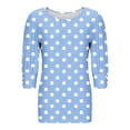 thumbnail image 7 of Wensltd 3/4 Sleeve Shirt for Women Print Round Neck Fashion Spring Summer Daily Wear Top, 7 of 7