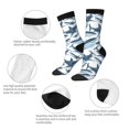 thumbnail image 4 of Balery Cute Shark Calcetas Largas con Estampado para Hombre y Mujer – Suaves y Transpirables, Talla Única (US 5-11), 4 of 6