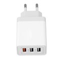 thumbnail image 5 of Bloque de cargador de pared USB 3.0, adaptador de corriente de carga rápida QC3.0 de 30W, enchufe europeo de 3 puertos, 100-240V para teléfono y tableta, 5 of 5