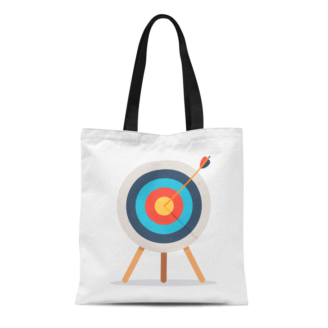 The Who Target Logo Zip Top Grocery Shopping Cotton Tote Bag Reusable Shopper 