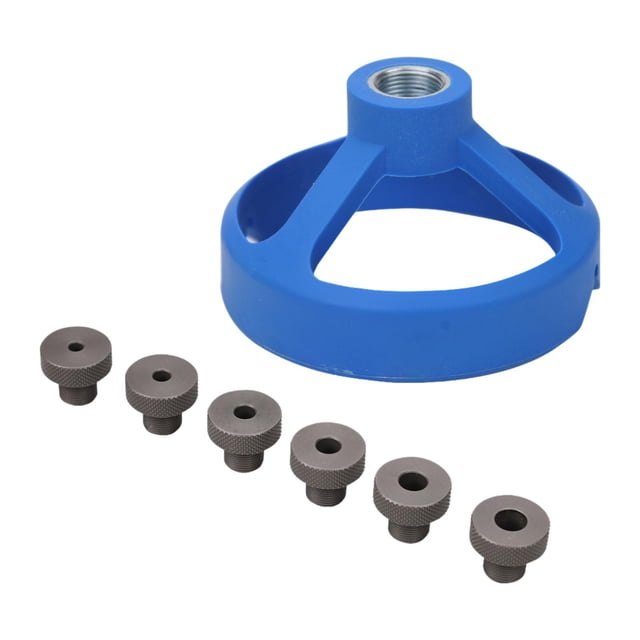 Guía de brocas con 6 brocas de 5/6/7/8/9/10 mm, herramienta para trabajar la madera de alta precisión Azul