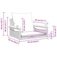 thumbnail image 4 of vidaXL Swing Bench with Cushions Black 63x62x40 cm Poly Rattan, 4 of 5