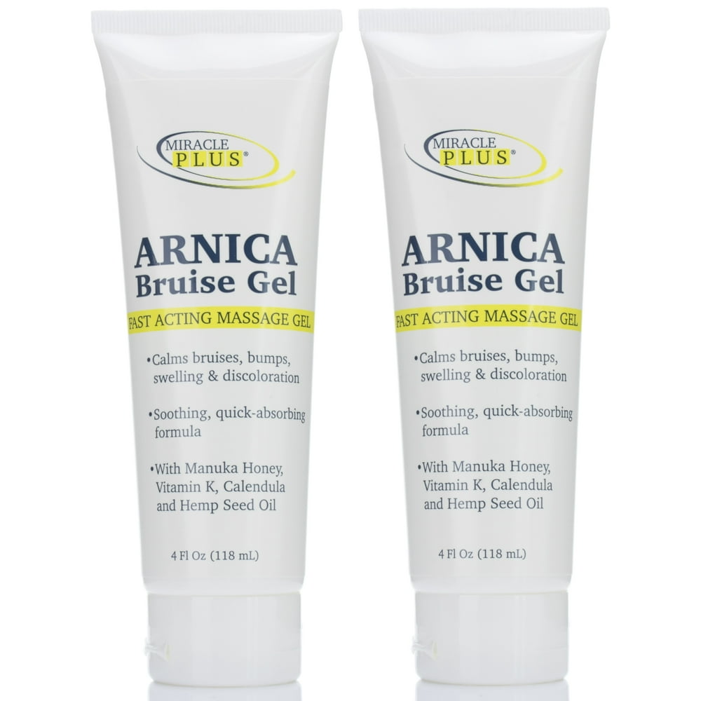 Miracle Plus Arnica Bruise Gel for Bruising, Swelling, Discoloration. Warming Gel to Ease Pain