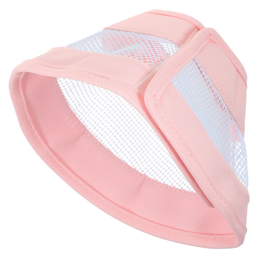 DRAFIDEEP Breathable Pink PVC Cat Surgery Collar Soft Cone for Comfortable Recovery and Wound Protection