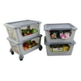 thumbnail image 7 of Yuright Plastic Stackable Storage Baskets, 4-Pack Laundry Basket Bin, 7 of 7