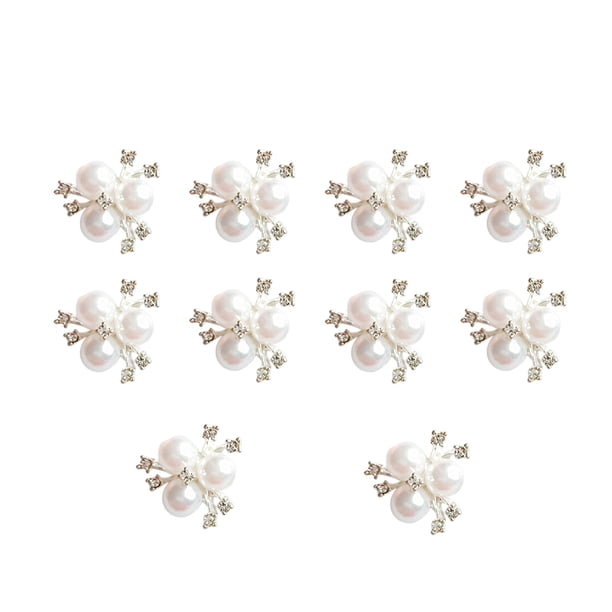 Minnieouse Conector de cristal de perla de aleación de 10 piezas, fabricación de joyería DIY, colgante, accesorio para encontrar, collar, con Ropa, zapatos y accesorios Miscelánea Plata Minnieouse AP015998-01