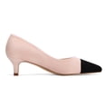 thumbnail image 5 of Women’s Pointed Toe Low Kitten Heel Pumps, Classic Office Dress Shoes with Faux Leather Cap Toe, Comfortable Work Heels, 5 of 5