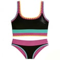 thumbnail image 4 of Yievot 3 Piece High Waisted Bikini Sets for Women Tummy Control Swimsuits Bathing Suits Neon Swimwear with Skirt, 4 of 5