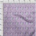 thumbnail image 3 of oneOone Viscose Jersey Dusty Purple Fabric Leaves Sewing Material Print Fabric By The Yard 60 Inch Wide, 3 of 5